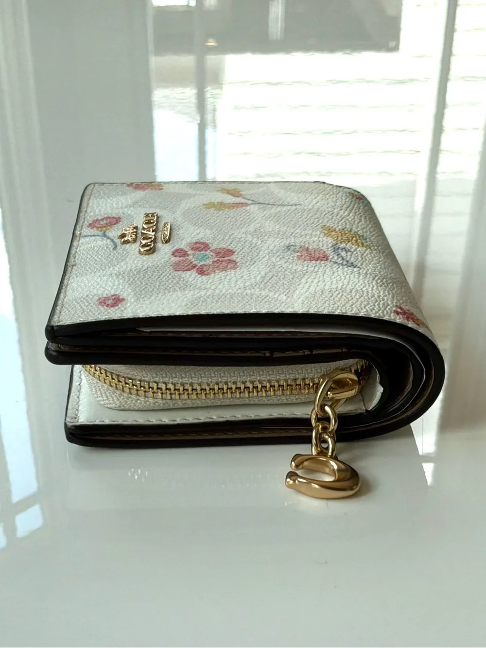 Coach NWT Signature Mystical Floral Snap Wallet C8704